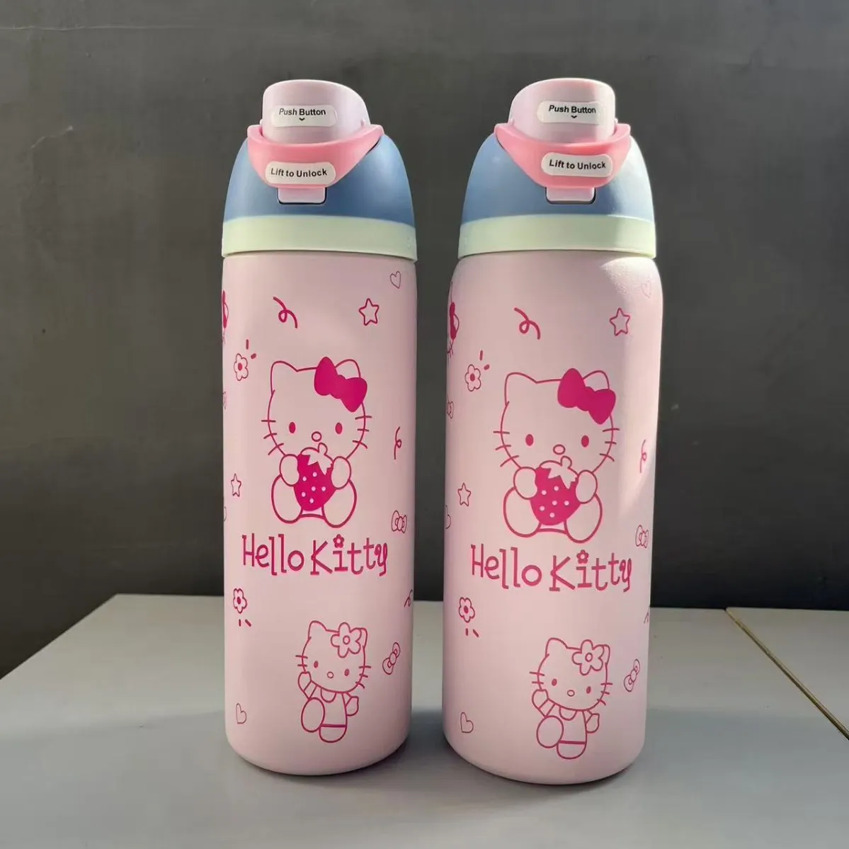 OWALA Cat Bow Design Stainless Steel Sports Water Bottle 24Oz 32Oz