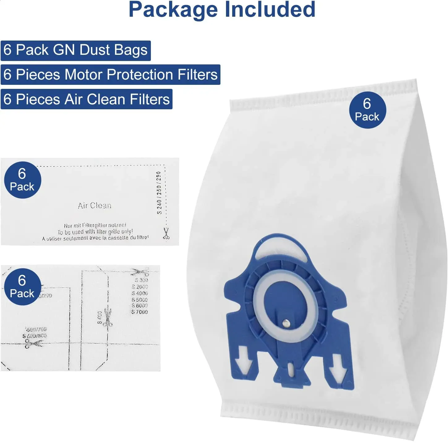 10-Pack Miele Vacuum Bags + 4 Filters – Compatible With Classic C1, Complete C2/C3, S2, S5, S8 Series - View #9
