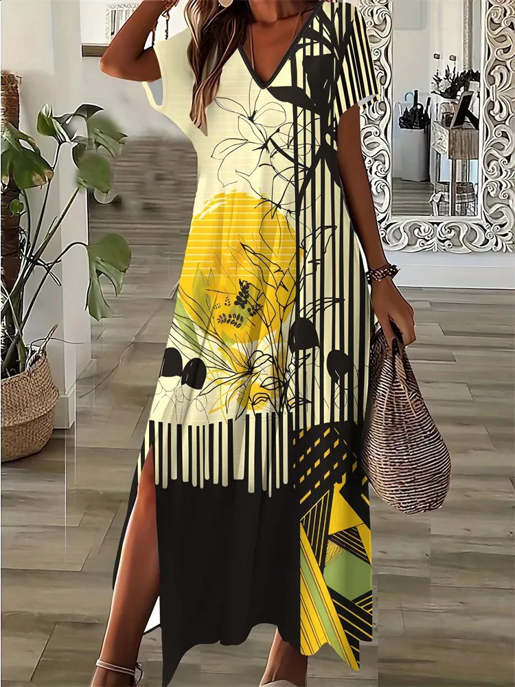 hawaii beach dresses Hoopla Blue Maxi Hawaiian Dress with Hibiscus Blooms main image 0