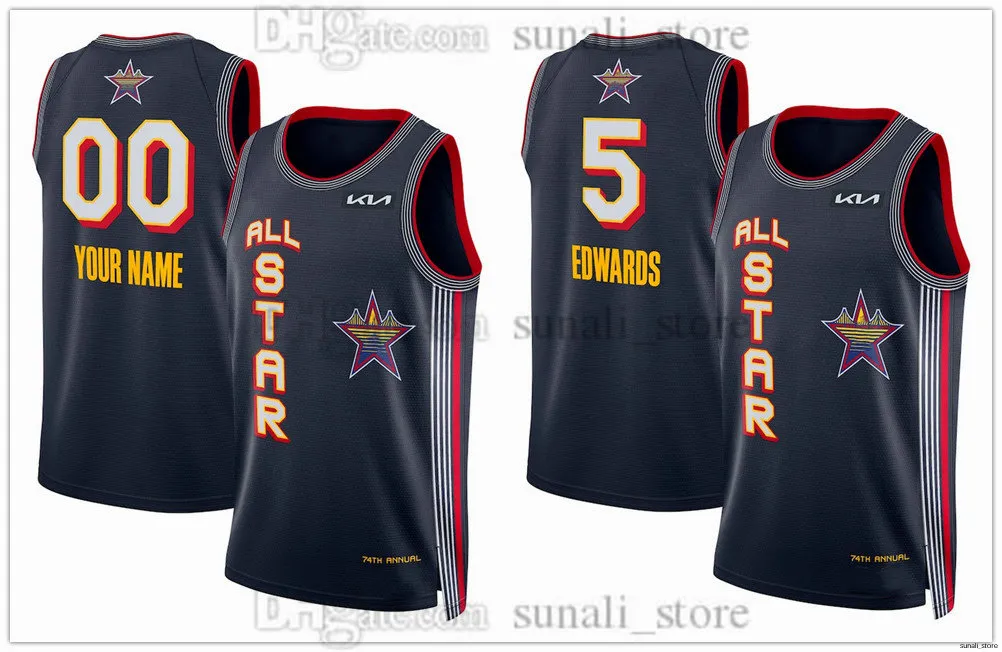 Male Basketball Jerseys Navy All Star Style Breathable Athletic