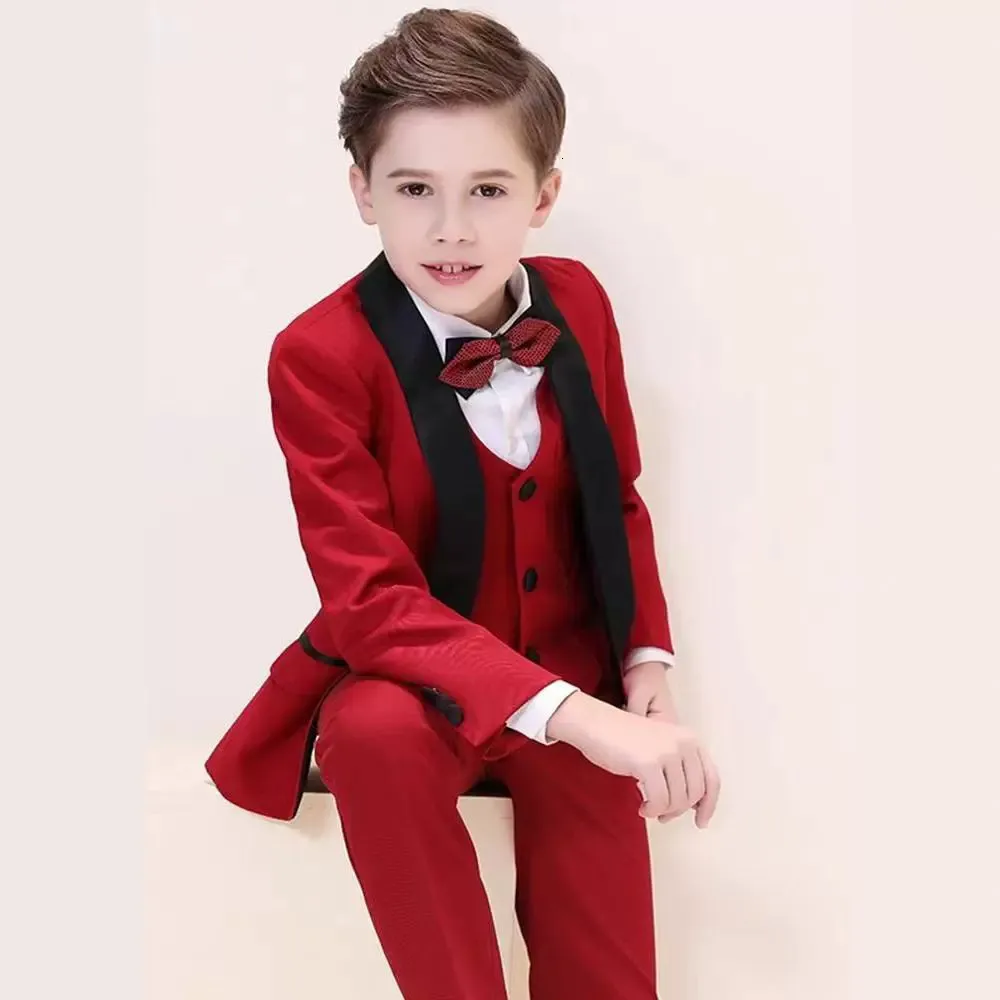 Traje De Niño 5 Piezas - Azul O Negro Para Boda O Graduación
