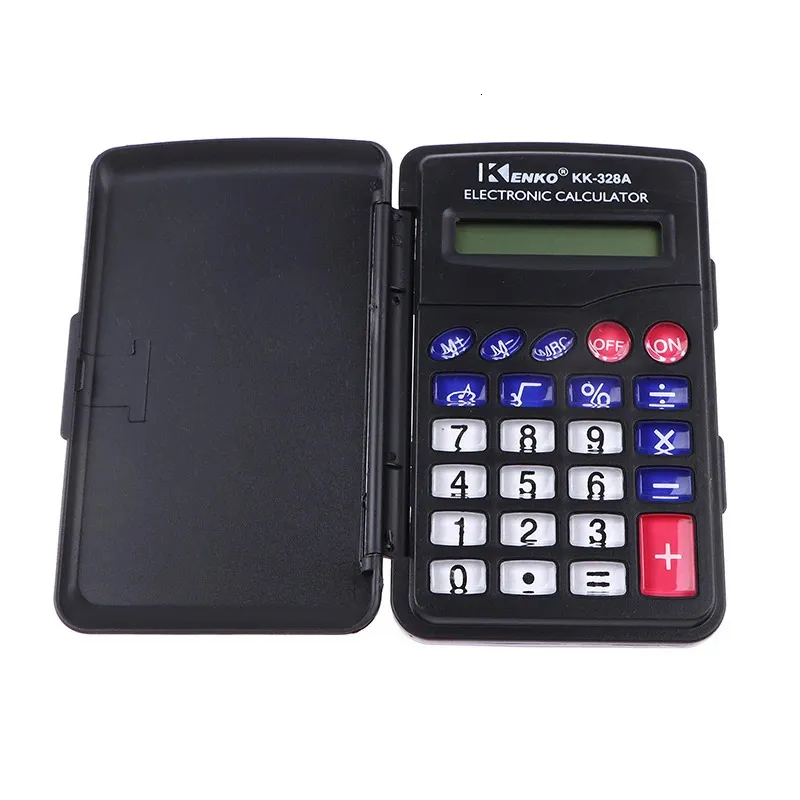 wholesale Pocket Size Portable Black Calculator Mini Plastic 8 Digits Electronic Calculator School Office Supplies 250206