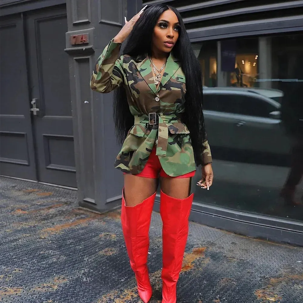 Save Big on Bulk Women's Taglier Coat Longline Coat Womens Camouflage  Print: Notched Collar Long Sleeve Belted Street Coat Lightweight Camo  Winter