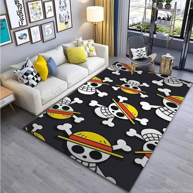 Anime One-Piece-Luffy Cartoon HD Printed Large Area Rug Carpet for