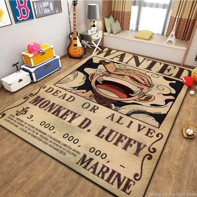 Anime One-Piece-Luffy Cartoon HD Printed Large Area Rug Carpet for