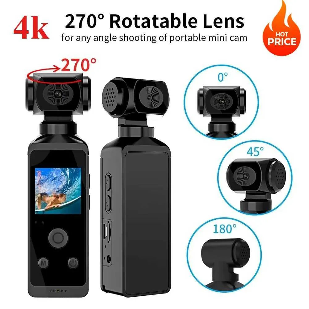 Thumb Action Camera 4K - Mini Videocamera Da Collo Impermeabile Per Sport E Viaggi