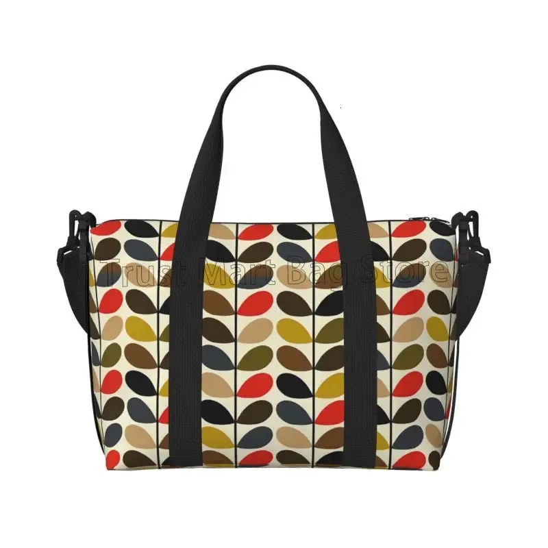 Okinawa Prefecture Orla Kiely Jute Shopping Bag Multi Stem Orla