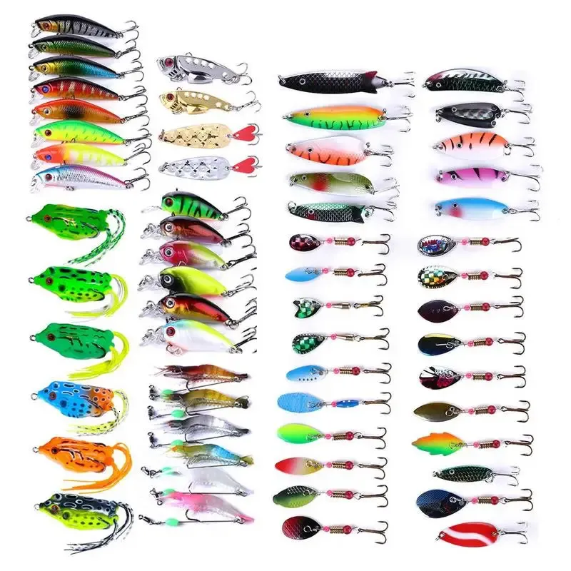 Realistic Types Of Fishing Lures Kit For Bass And... 
