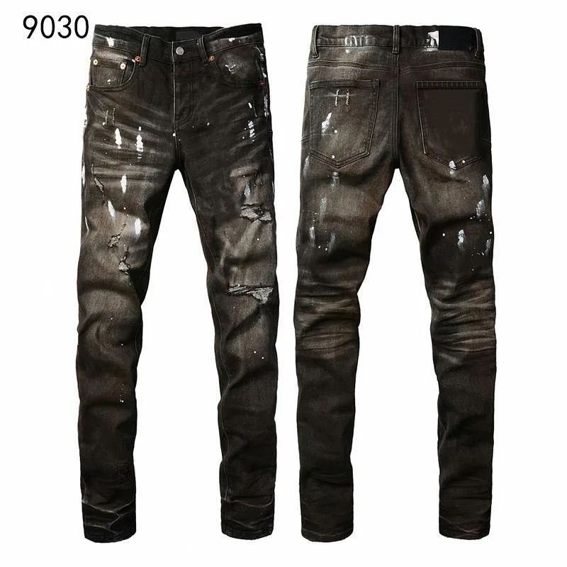 Designer Mens Jeans for mens denim pants Fashion womens trends Distressed Black Ripped Biker Slim Fit Motorcycle sweatpants