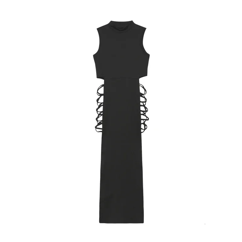 criss cross neck bodycon dress SHEIN Criss Cross Split Side High Neck Dress | SHEIN USA