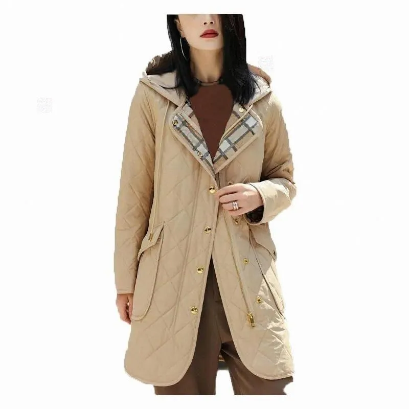 Designe Donne Giacche Fashion England Cotton Cotton Slim Slim Slim