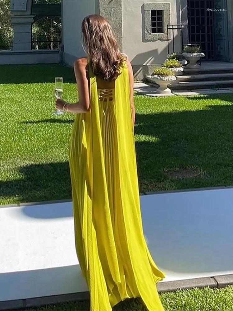 sachin and babi light blue dress Women's Summer Boho Strapless Maxi Dress 2025 Casual Sleeveless Off  Shoulder Smocked Tiered Beach Long Stretchable Lightweight main image 1