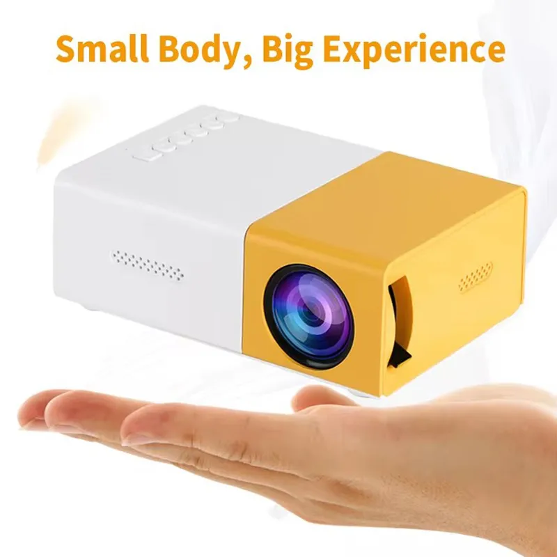 Ljiada-Yg300プロLEDミニプロジェクター YG300 mini LED Projector yellow 1080P Home Theater | eBay