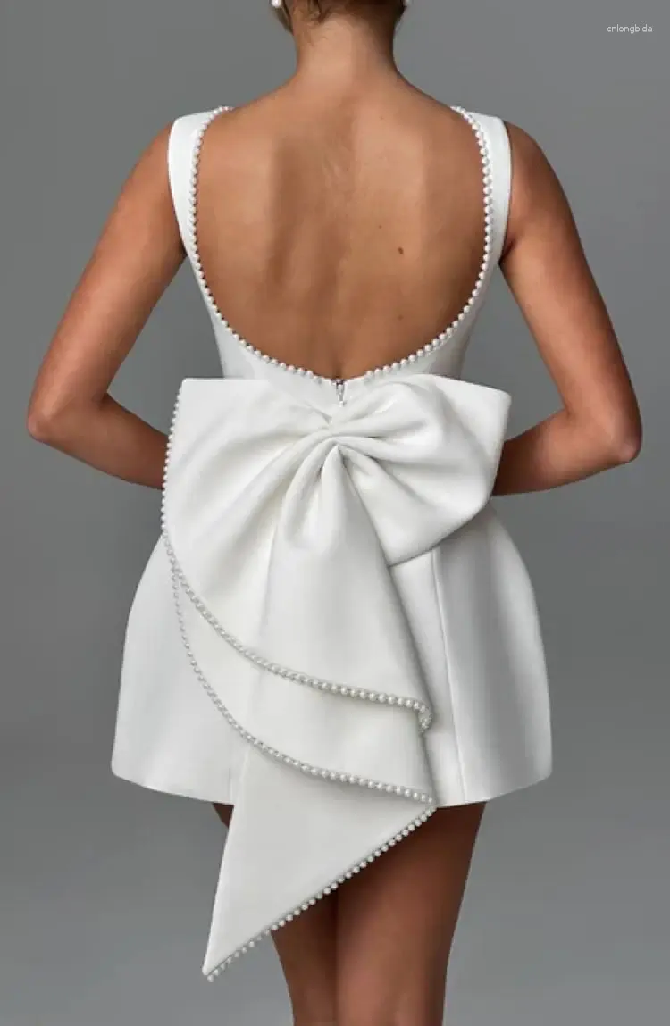 birthday bow dress for women Lucy Taffeta Bow Mini Party Dress