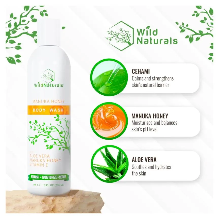 Body Wash Manuka Honey Eczema And Psoriasis Organic Vegan