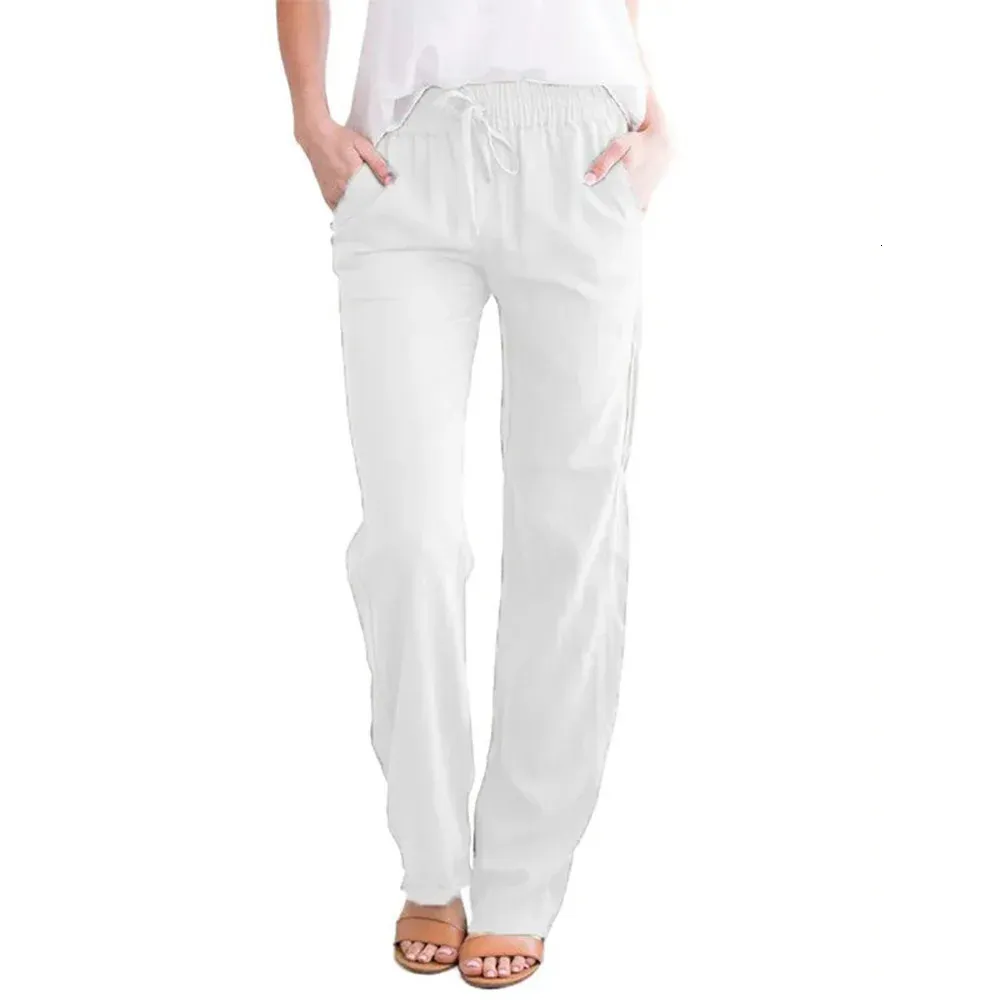 Pantaloni Donna Largo Fit | Vita Elasticizzata | Tessuto Morbido | Casual E Comfort