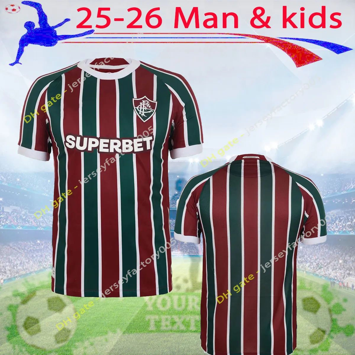 Economize muito em Jersey Fluminense Réplica De Camisa Do Time De Futebol  Do Brasil: 2025/26 Da Temporada Camisa De Futebol Em Casa Do Apoiador  Tecido