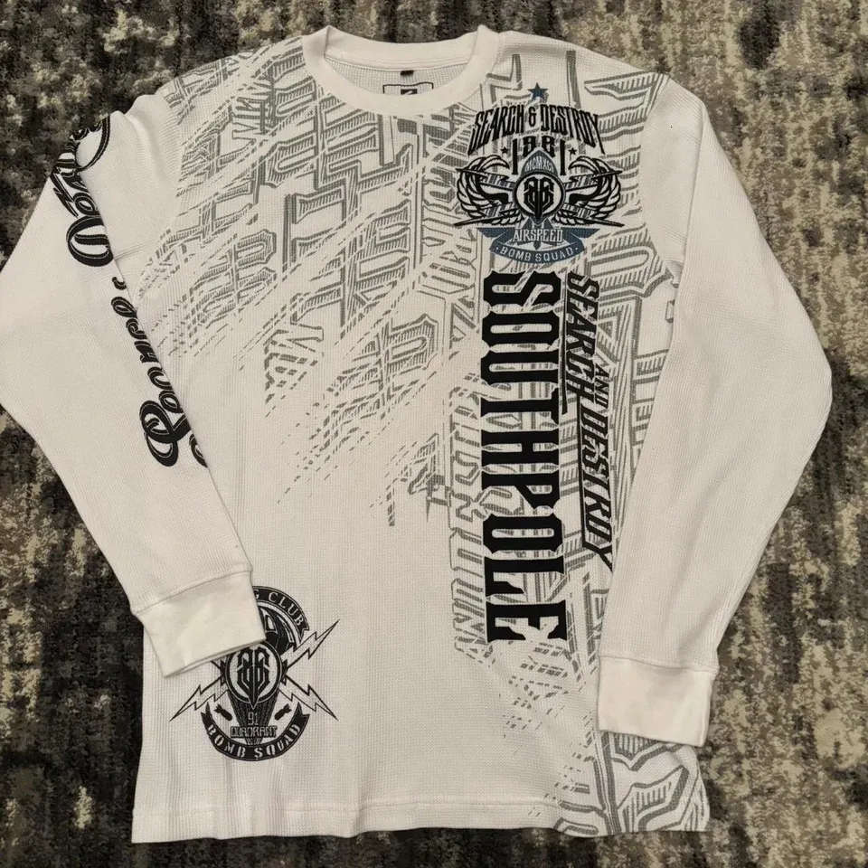 Wholesale Southpole XL Hip Hop T Shirt: Oversized White Thermal