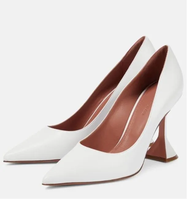 HM 25S ORAN HIGH‑HEEL SANDAL IN PEACHY PINK SUEDE AND LAMBSKIN
