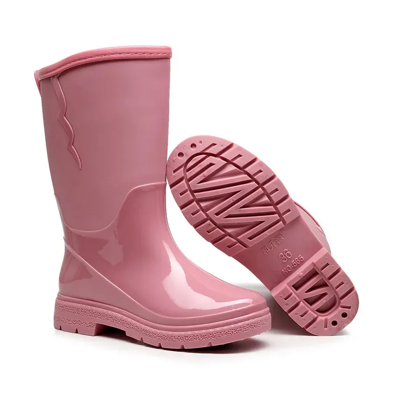 Dames regenlaarzen waterdicht met warme pluche voering_voghion.com