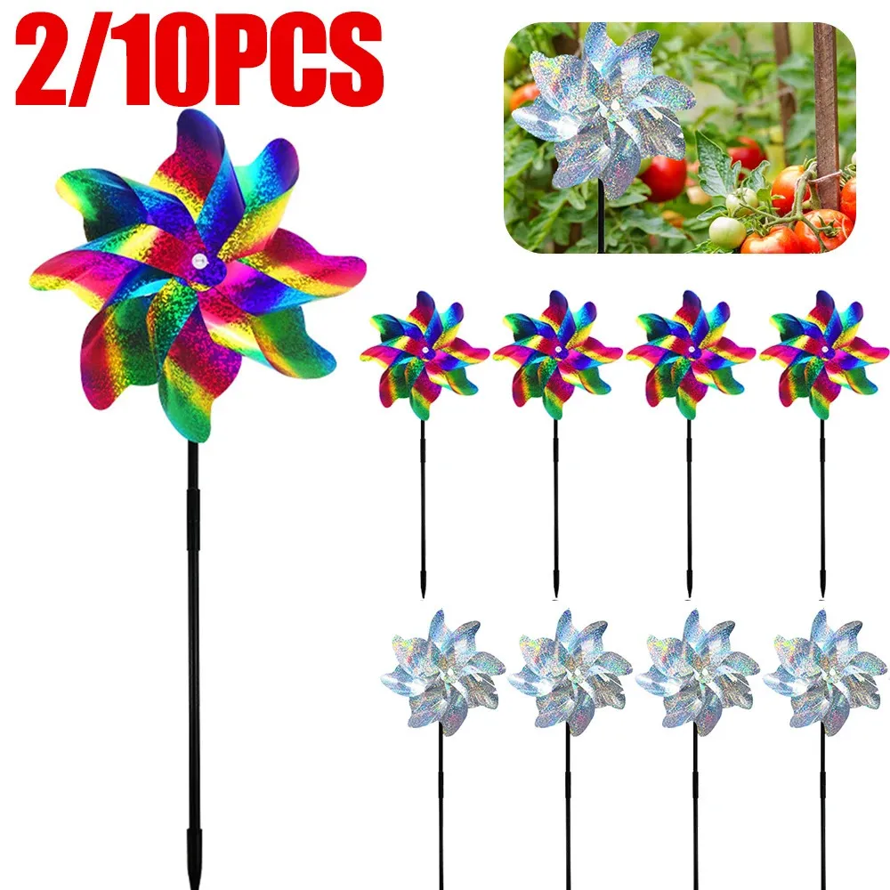 Repelente de av reflectante giratorio de 360 grados, suministros para palomas, energía eólica, Control de plagas para protección de jardín, cultivo, huerto al aire libre - AliExprs 15