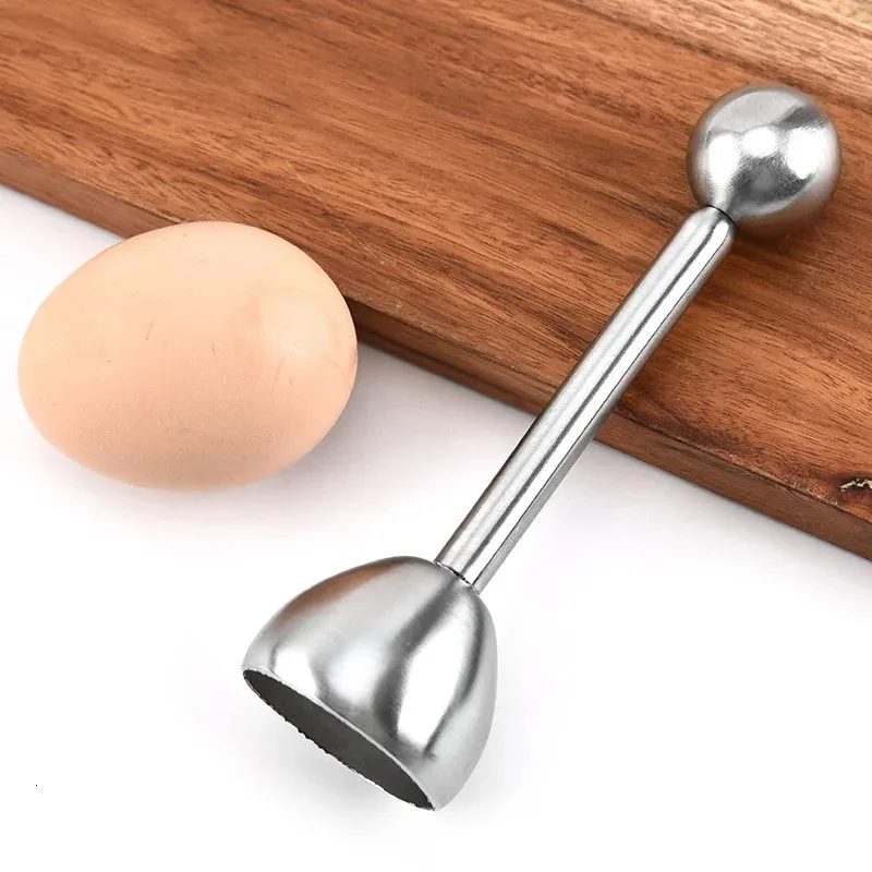 Stainless Steel Boiled Egg Topper Shell Top Hamburger Masher Tool ...