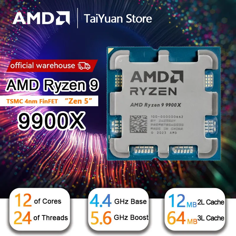 New AMD Ryzen 9 9900X Cpu Amd Ryzen 5 With 5.6GHz,... From ...