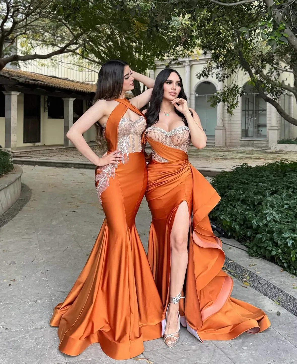 trumpet mermaid bridesmaid dresses Berylove Women Lilac Bridesmaid Dress with Slit Chiffon Square Neck Flutter Sleeve A Line Wedding Guest Dress, Lilac / US16W main image 0