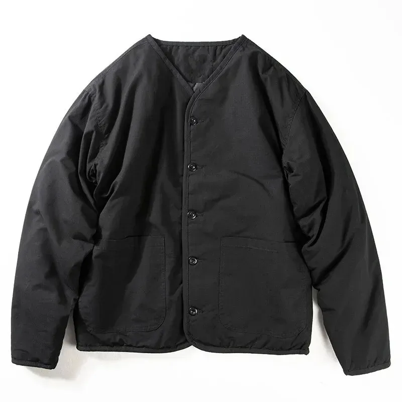 ジャケット・アウター Cotton Twill Padding No-Collar Mods Coat b5a3a-319715_lw439_grey_w_16.jpg