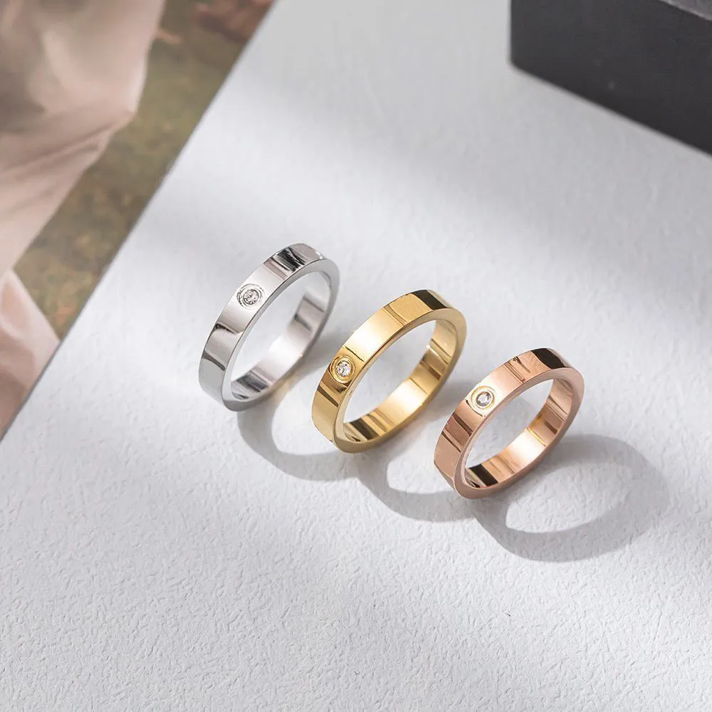 Love Rings Designer Ring Women Men Ring Couple Jewelry Band Titanium ...