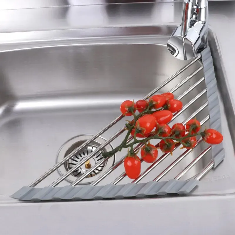 Filter Storage Area Racks Kitchen Sink Water Filter Rack Foldable Triangular Sink Storage Rack ...