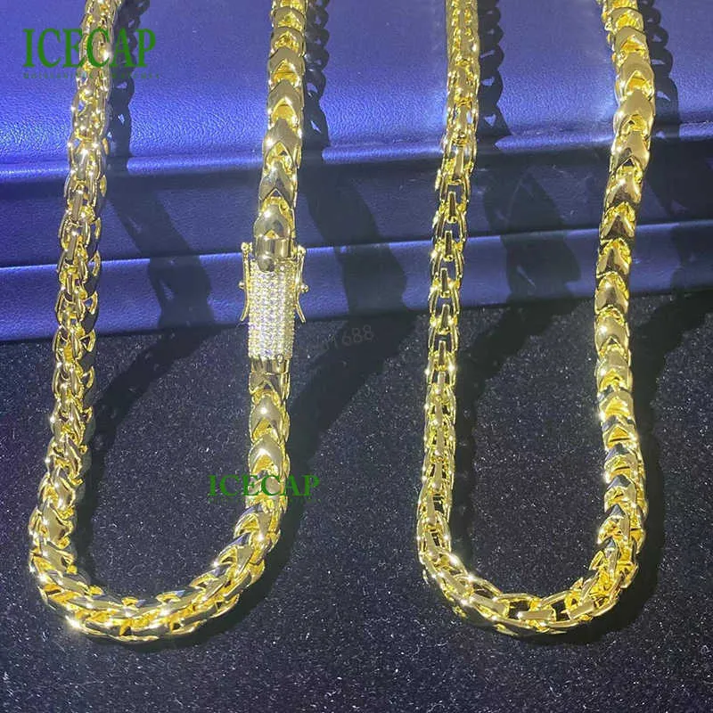 Neuestes Luxus-Design: Maßgefertigte Hip-Hop-Halsketten aus 925er Silber, vergoldete Miami-Gliederkette für Herren_voghion.com