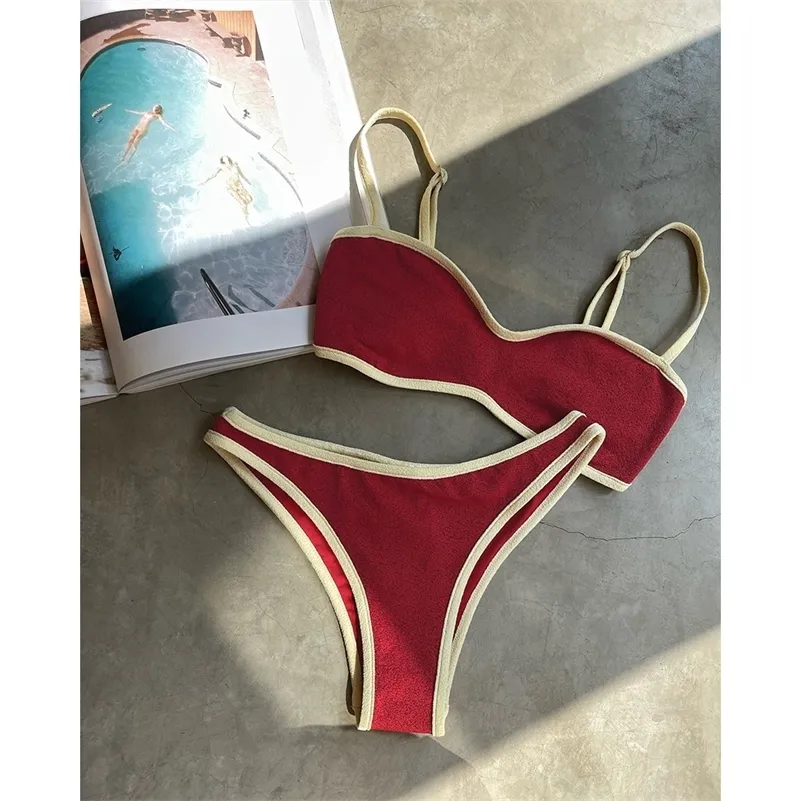 Micro Bikinis Push Up Swimsuits For Women Brazilian Pink Bandeau Bikini ...