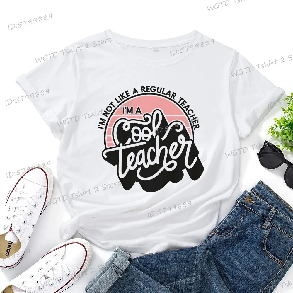 Funny Teacher T-Shirt For Women - Teaching Heart Graphic Tee, Teacher Appreciation Gift (Cyan, Large) - View #9