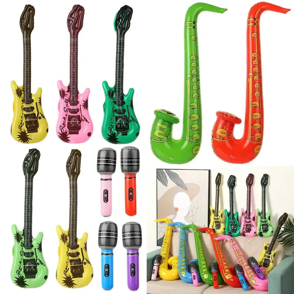 Inflatable Musical Instrument Party Set - Saxophones, Guitars ...