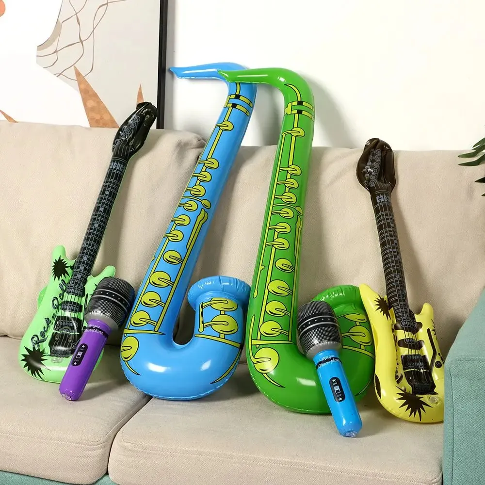 Inflatable Musical Instrument Party Set - Saxophones, Guitars ...