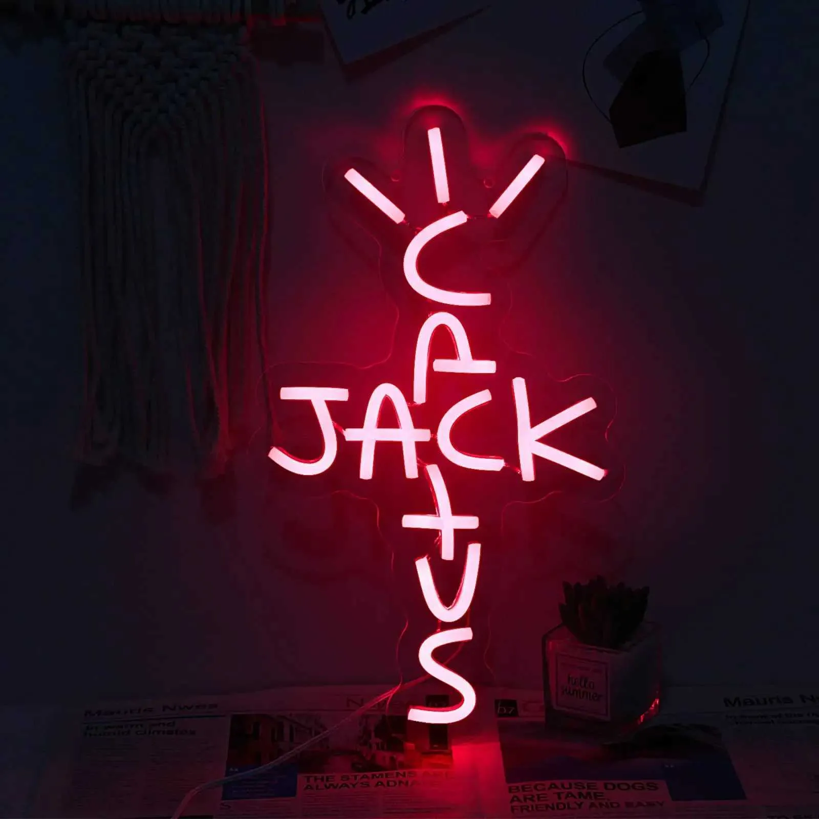 Cactus Jack Neon Sign Red Words Neon Light Sign Wall... From  Casual_love_l_send1, $17.7 | DHgate.Com