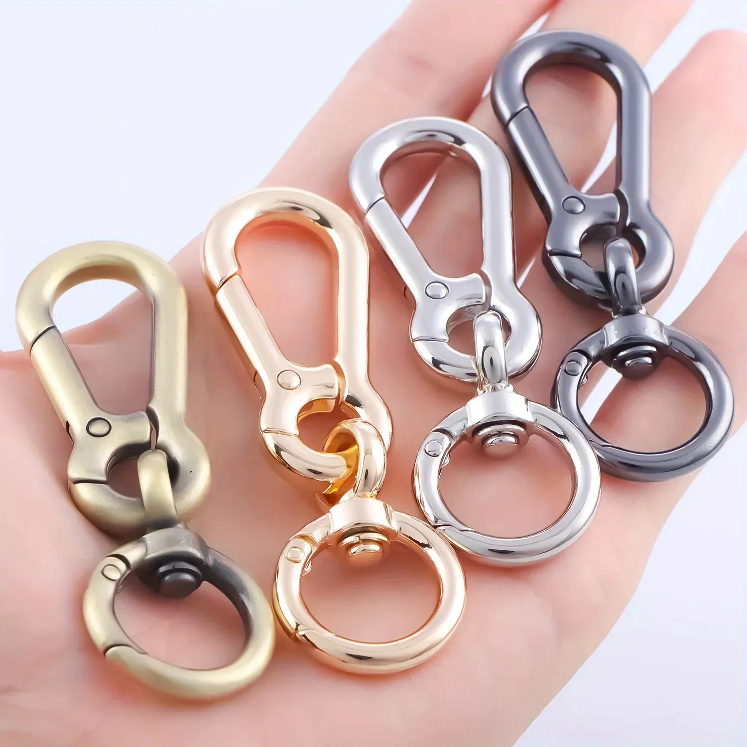 Metal Keychain Clips: Heavy Duty Spring Snap Hook Buckle For Bag