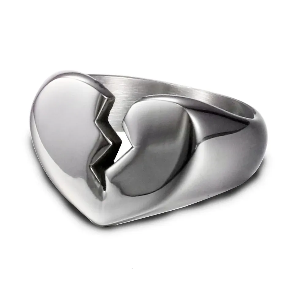 Save Big on Bulk Broken Heart Ring Punk Rock Steel Broken Heart Rings For  Men Women Unisex Lover Jewelry Drop Size 250218 Best Deals on DHgate