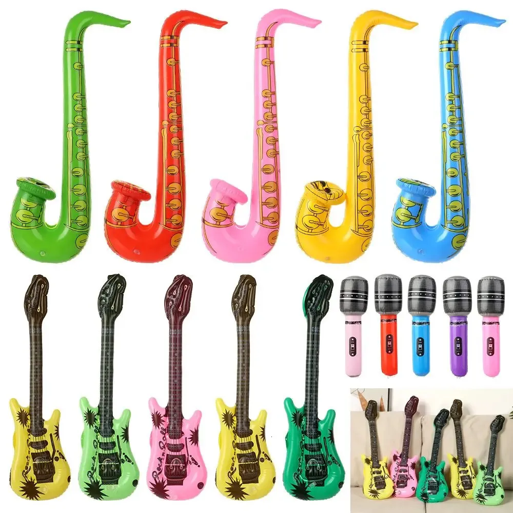 Inflatable Musical Instrument Party Set - Saxophones, Guitars ...
