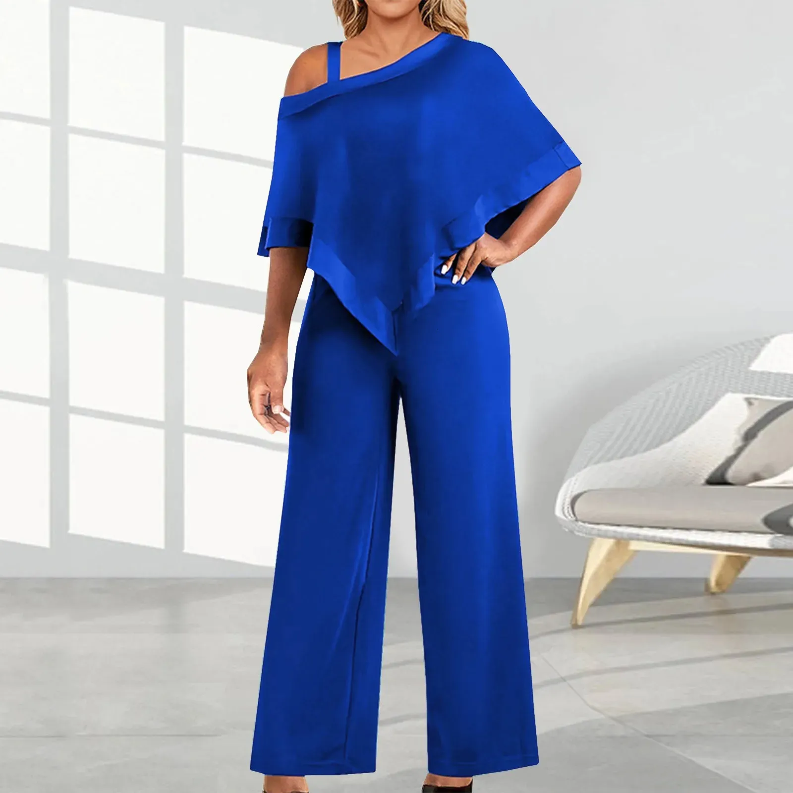 Elegant One Shoulder Wide Leg Jumpsuits For Women  From Pong02