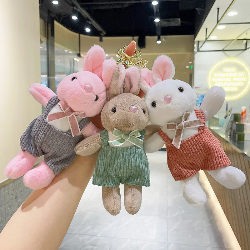 Keychain Rabbit Plue Cute Cartoon Rabbit Plush Keychains Soft Bag Charms... From Super ...