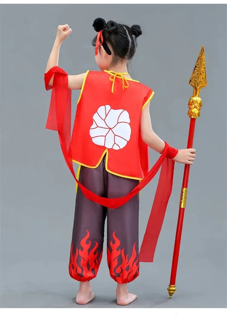 Costume Cosplay Enfant Anime - Veste + Short + Gilet + Nœud Chinois - Pour Groupe Kpop, Halloween, Carnaval - Taille Enfant - Style Scénique Coloré