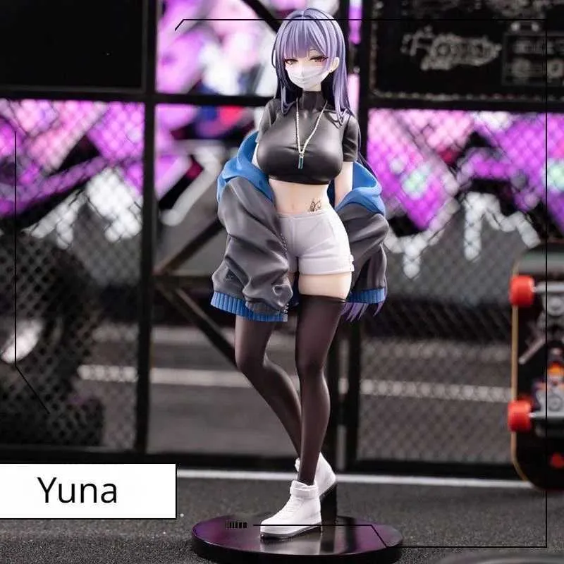 Action Toy Figures 24cm Masked Girl Yuna Illustration Manga Anime