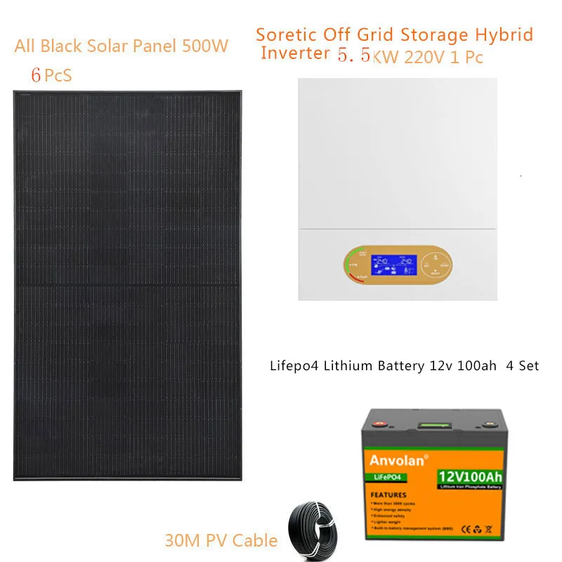 Solar Kit 5000W Complete Off Grid System 500W Solar... From ...