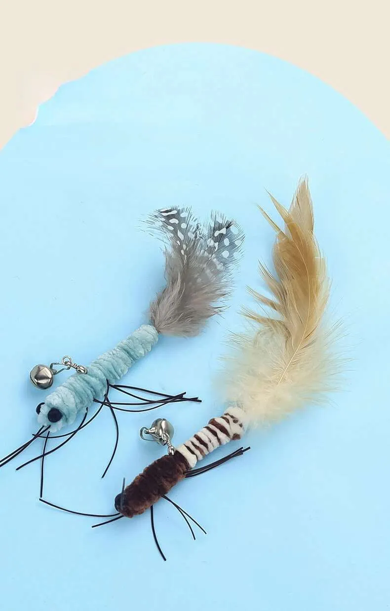 Interactive Cat Teaser Toy With Feather And Bell For Pet Play_voghion.com
