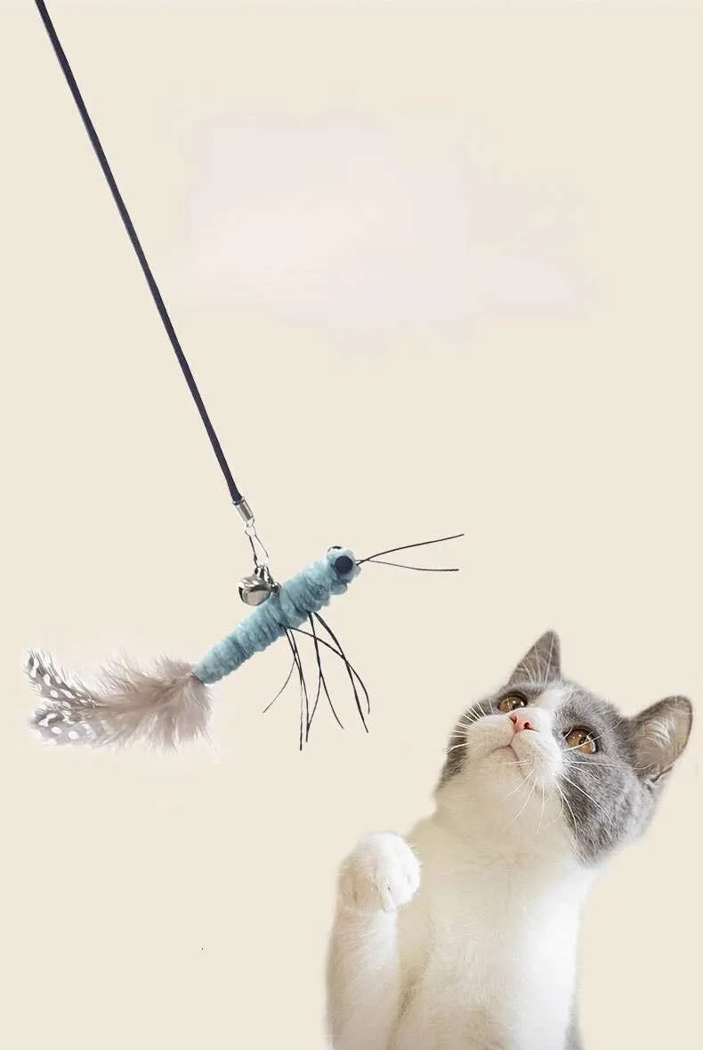 Interactive Cat Teaser Toy With Feather And Bell For Pet Play_voghion.com