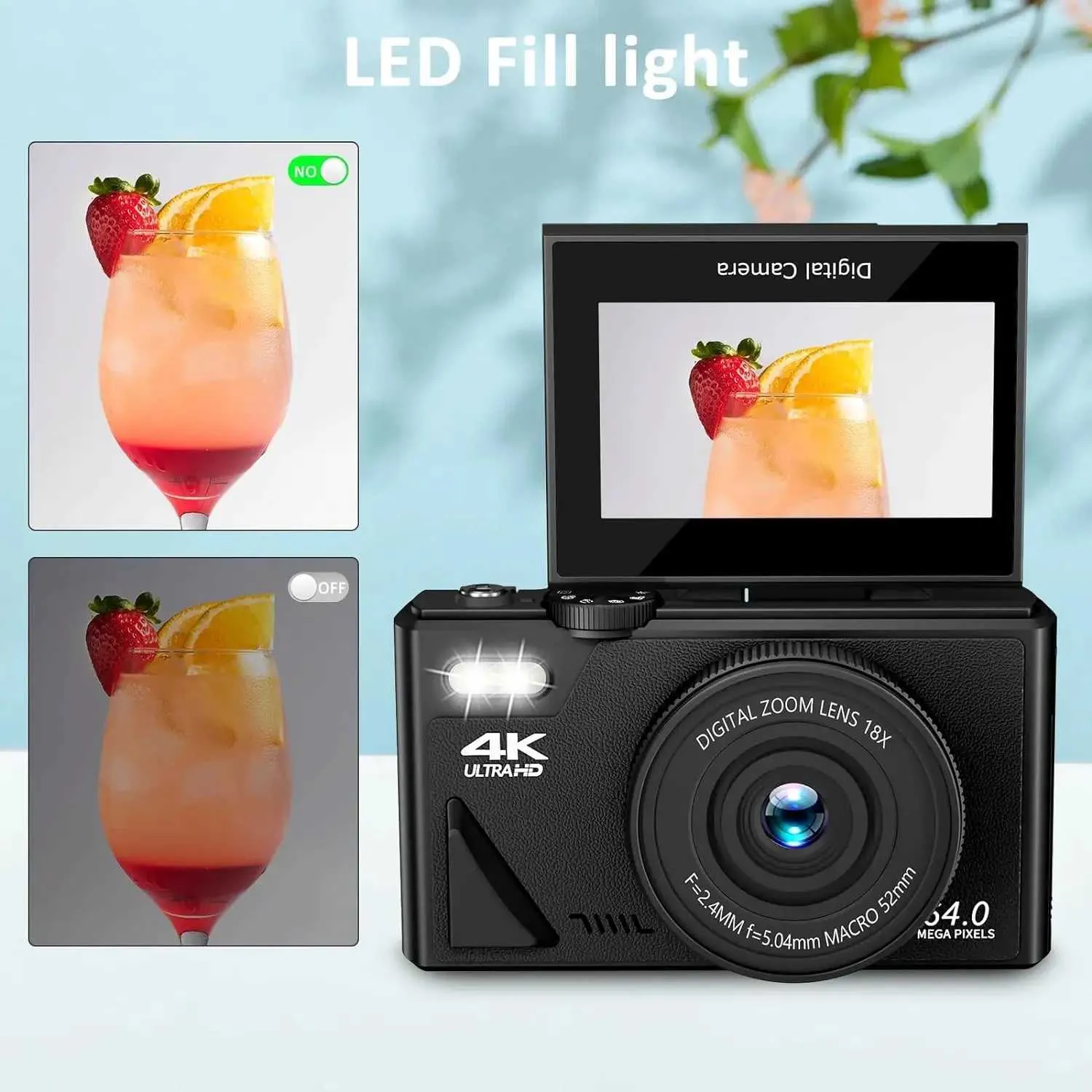 3 Flip Screen 64MP Digital Camera For Photography 4K... From Flies_like ...