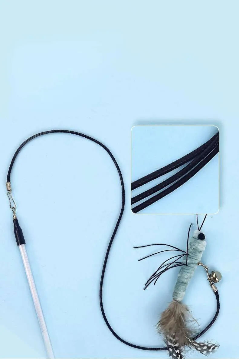 Interactive Cat Teaser Toy With Feather And Bell For Pet Play_voghion.com