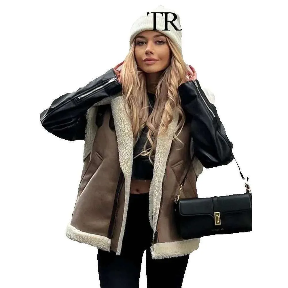 Gilet Sans Manches En Fausse Peau De Mouton Pour Femme - Doublé Chaud, Style Luxe, Idéal Hiver Et Look Décontracté